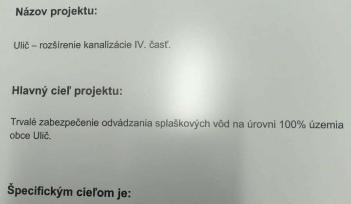 10. fotografia fotogalérie Projekty / Ulič - rozšírenie kanalizácie IV. časť - foto