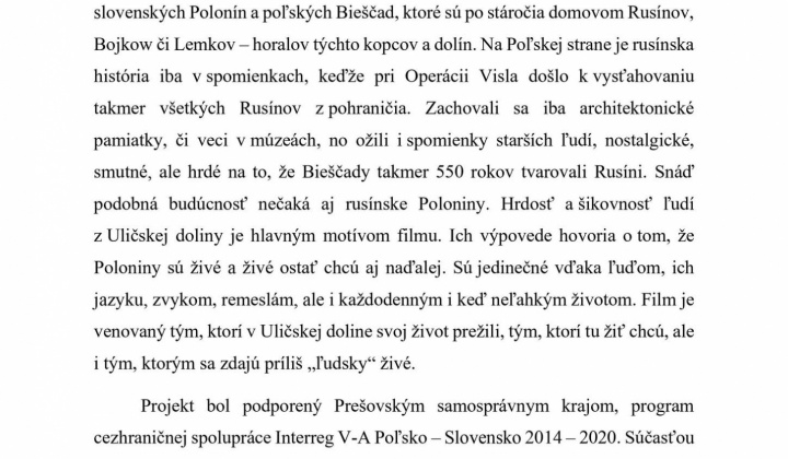 7. fotografia fotogalérie Projekty / Poloniny - ozveny minulosti Karpát - video