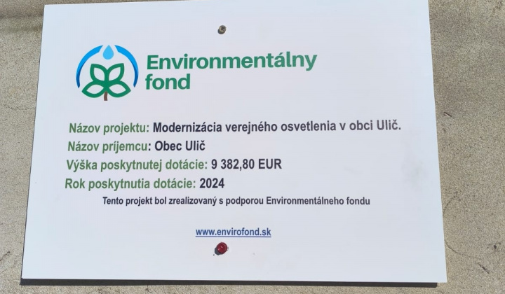 1. fotografia fotogalérie Úradná tabuľa / Envirofond - foto