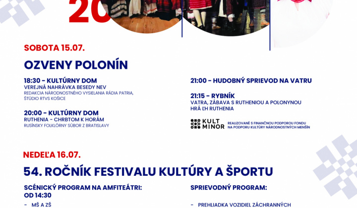 1. fotografia fotogalérie Úradná tabuľa / 54. ROČNÍK FESTIVALU KULTÚRY A ŠPORTU - foto