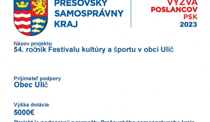 2. fotografia fotogalérie Úradná tabuľa / 54. ROČNÍK FESTIVALU KULTÚRY A ŠPORTU - foto