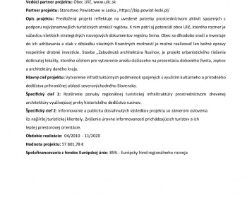 Zabudnutá architektúra Rusínov Zabudnutá architektúra Rusínov