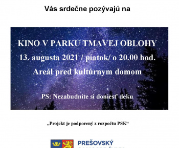Úradná tabuľa / Kino pod holým nebom - foto