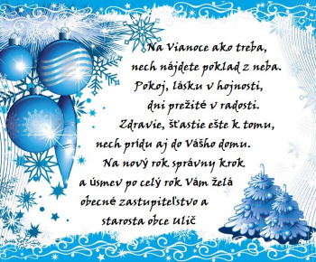 Úradná tabuľa / Vianočný pozdrav - foto